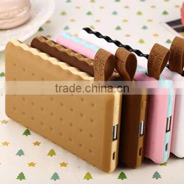 Wholesale Cookie Custom Power Bank 4000mah Colorful Slim Power Bank for Smart Phone