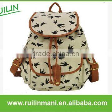 Unique Canvas Birds Backpack photo-2
