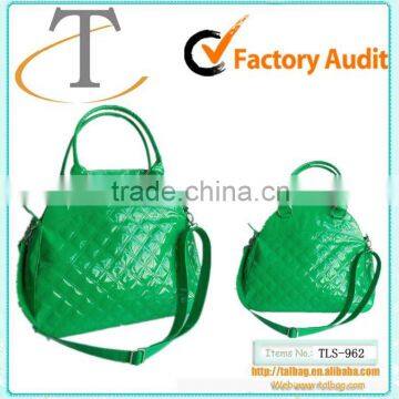 New design trendy patent PVC ladies bag