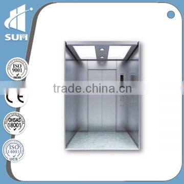 630KG machine room passenger lift with hairline stainless steel