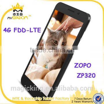 Original ZOPO ZP320 320 dual sim 4g lte phone Quad Core MTK6582M 1.3GHz 5.0'' IPS Screen 1GB RAM 8GB ROM 8MP+2MP