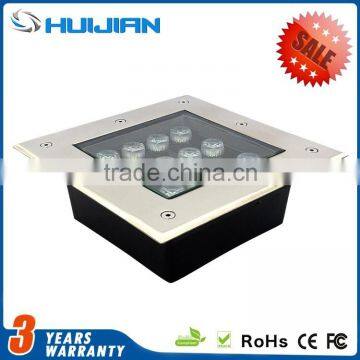 High power waterproof IP67 LED Underground light 12W 18W 24W 36W square RGB buried brick light CE ROHS