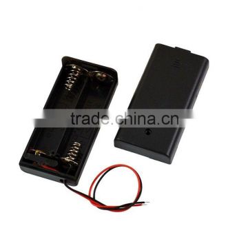 Battery Box Holder ON/OFF Switch for 2 AA 3V OutPut Batteries with Cover