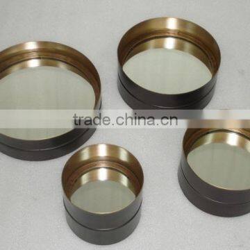 Round Mirrors Antq. Brass s/4