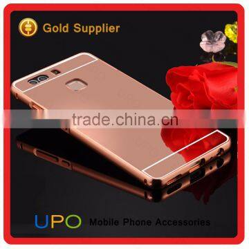 [UPO] High Quality Electroplating Metal Bumper Aluminum Frame Mirror Phone Case Cover for Huawei P9