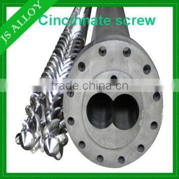 90/2mm Cincinnate-Battenfeld parallel twin screw and barrel for PVC extruder