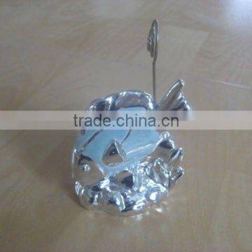 Porcelain Plated Silver Fish Business Card Holder photo-1