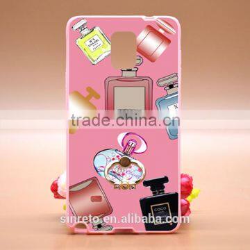 Phone Case For Samsung Note4 Slim Prefume TPU+PC With metal Ring