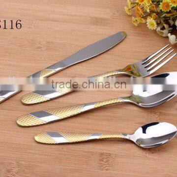 Popular Gold plated Handle Stainless Steel Cutlery