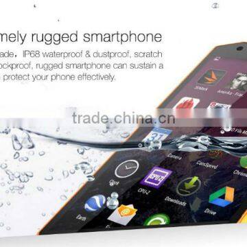 IP68 QUAD CORE 5.5"ANDROID Waterproof SMART MOBILE PHONE ,720P 4G phone optional X6800 3-proof android phone