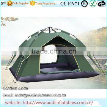 2016 popular double layers military hiking camping tent with fiberglass pole