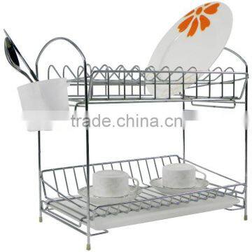 chrome plated 2 tier dinner plate racks