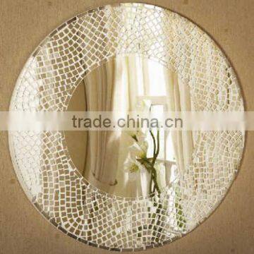 Mirror Glass Wholesale With Mosaic and Wooden Almirah Designs With Mirror photo-2