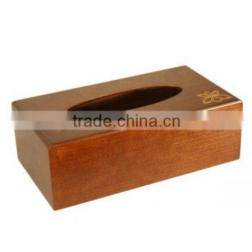 Natural handmade customized high quality cheap professional wooden tissue display storage box