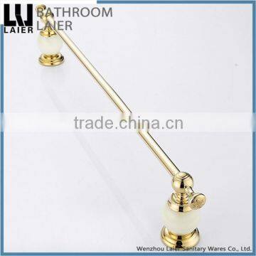 Huge Stock of Quality Brass And Stone Gold Finishing Bathroom Accessories Wall Mounted Single Towel Bar photo-4