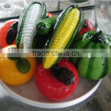 Colorful charming decorative glass fruit made by machine