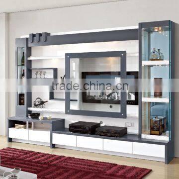 Modern Design Wall Units Designs in Living Room 204B# Led tv Wall Unit