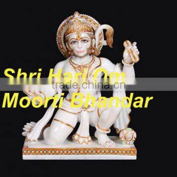 White Makrana Marble hanuman statue