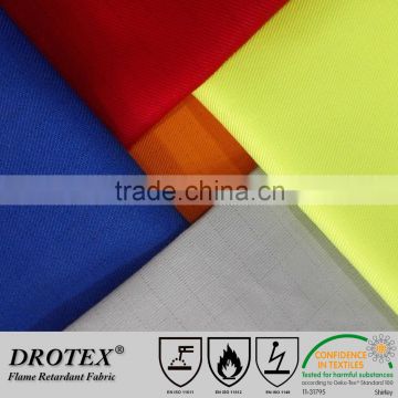 flame retardant fabric 99% Cotton /1% Antistatic 350 gsm Satin 4/1 for protective clothing