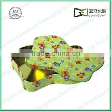 Special shape cookie tin box, metal biscuit box, cake packaging box