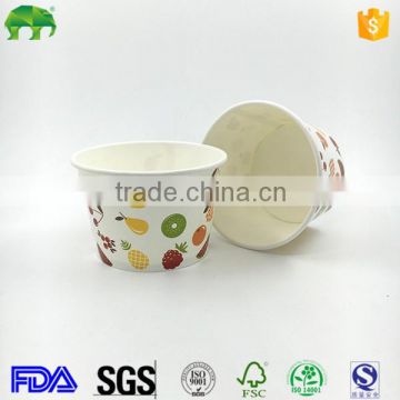 SGS QS ice cream 8oz single wall paper cup