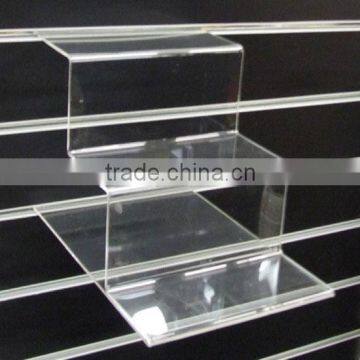 slat-wall 3-step acrylic shoes holder