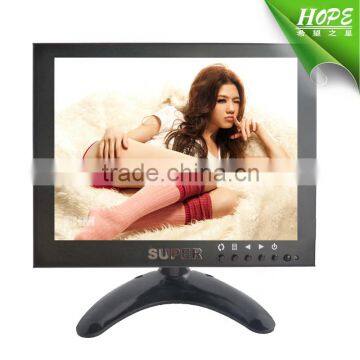 dc12v square size 1024*768 small size 8 inch lcd monitor with av input