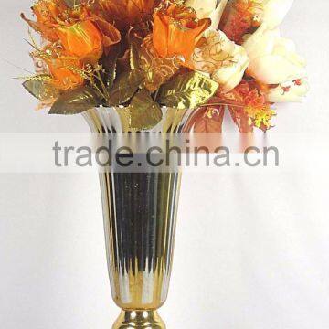 MOST ELEGANT METAL GOLD ALUMINUM FLOWER VASE FOR HOME DECOR AND CENTER PIECE