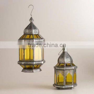Moroccan Lamp, Moroccan Lantern, Hanging Lamp,Moroccan Candle Lantern Antique New Style -2016 Yellow Lantern