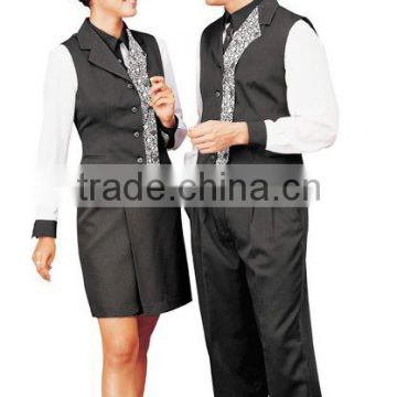 WHOLESALE customized mixsex resturant waiter uniform