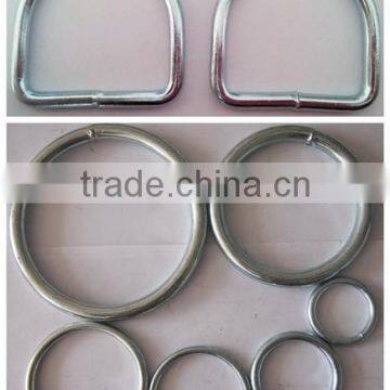 hot sale hardware ring,metal D ring,welded ring