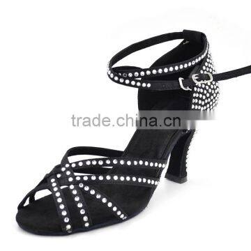 2016 most popular fashion Rhinestone on heel sasan dance shoes