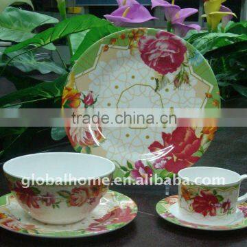 melamine dinner set with flower design