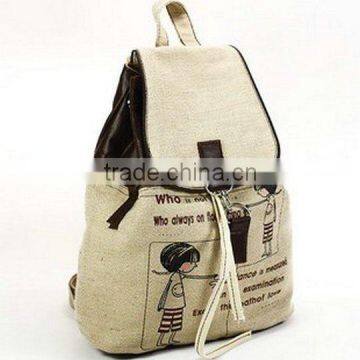 China Alibaba Bag factory Canvas School Bag/ canvas backpack