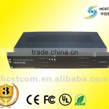 1U rack mount VGA/ RGBHV video over fiber transmitter and receiver + audio+data