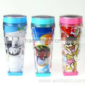 Photo printing mug/cup with clear body