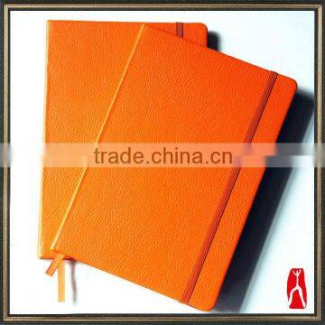 Customized luxury leather notebook with elastic band