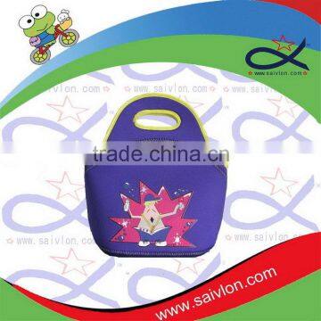 Cartoon design neoprene lunch cooler bag for kids