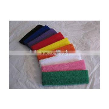 Factory price colorful cotton sport headband sweatband