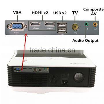 Caiwei A9 Android 5000Lumens Multimedia China 3d Projector for Sale HDMI Vga USB Port photo-4