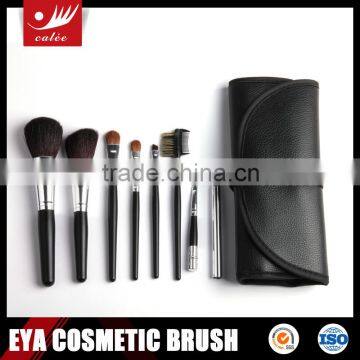 7pcs Perfect black makeup brush set with copper ferrule