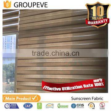 Sunscreen Block-Out Zebra Blinds Pvc Coated Polyester Window Fabric