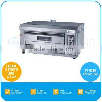 Single Deck Gas Oven - 1 Deck 2 Trays, All S/S, 350 'C, Pan 40*60 Cm, TT-O38B