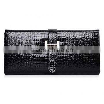 latest Design Ladies Free Leather Patent Alligator Pattern Wallet/Purse (BCN002)