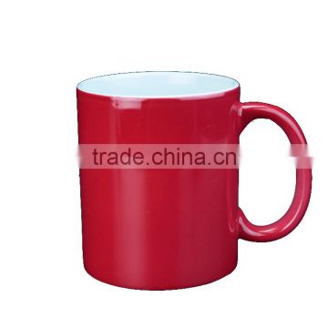 hot sale!11oz Ceramic Heat Sensitive Full Color Changed Mug for sublimation