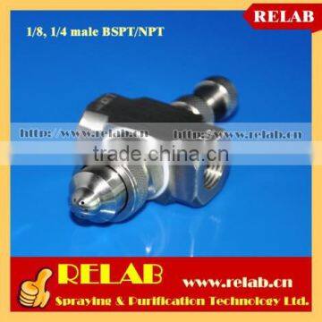 Wide Angle Round Stainless Steel Adjustable Pressure Fed Air Atomizing Nozzle