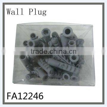 diferent size of plastic plugs for concrete wall