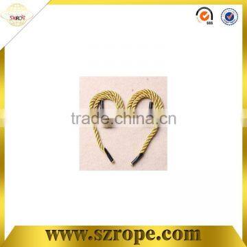 Handbag handle rope with metal barb or plastic barb .