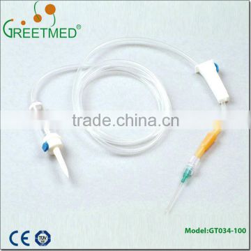 Pvc tube pediatric infusion set with burette