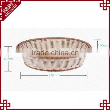 Wholesale Food Basket Tray Handmade Eco-friendly PE Rattan Felt Basket photo-3